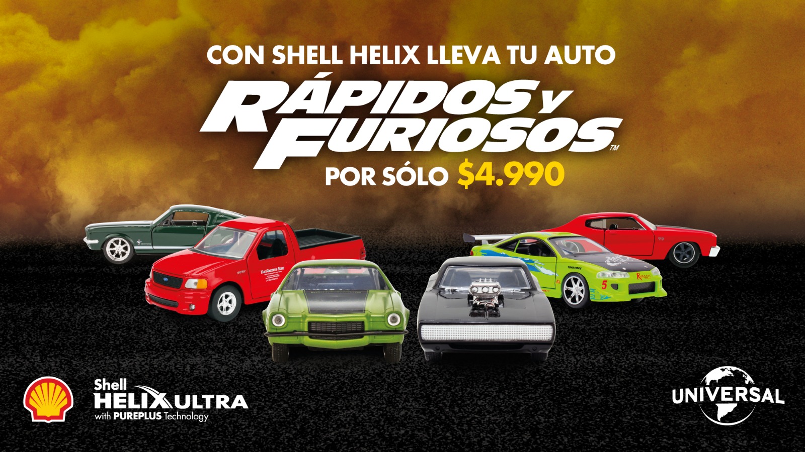Shell Helix da a conocer promoción para obtener autos a escala de la saga Rápido y Furioso
